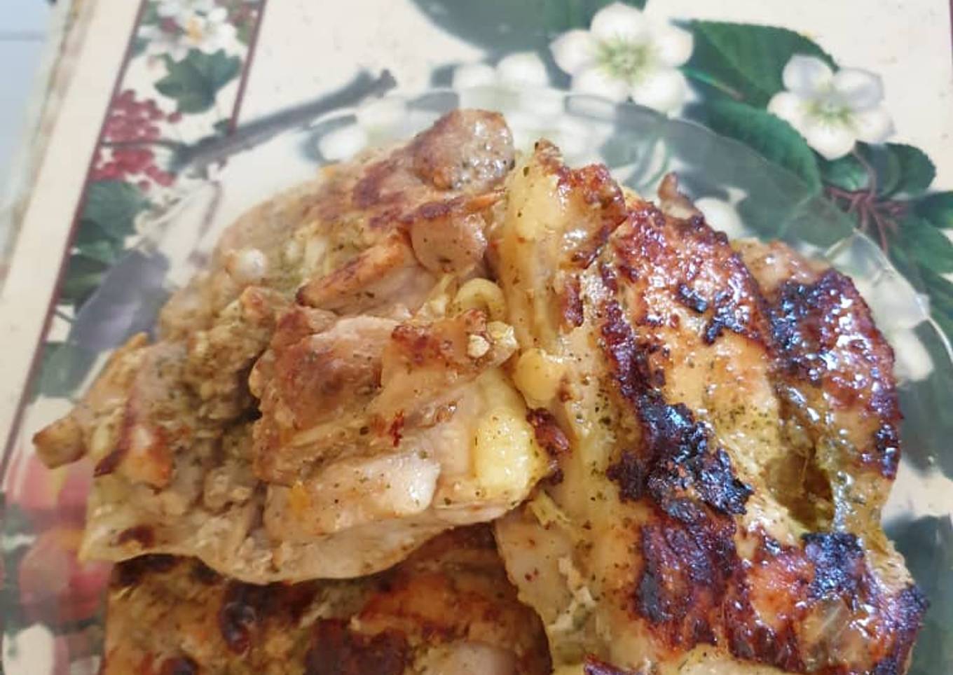 Pollos marinados a la plancha