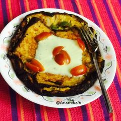 A picture of Bread Omelette Popular Indian Street Food.