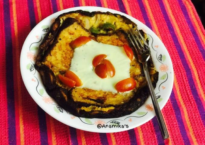 Bread Omelette Popular Indian Street Food