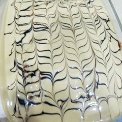 A picture of Coffee cake with Twix creme.