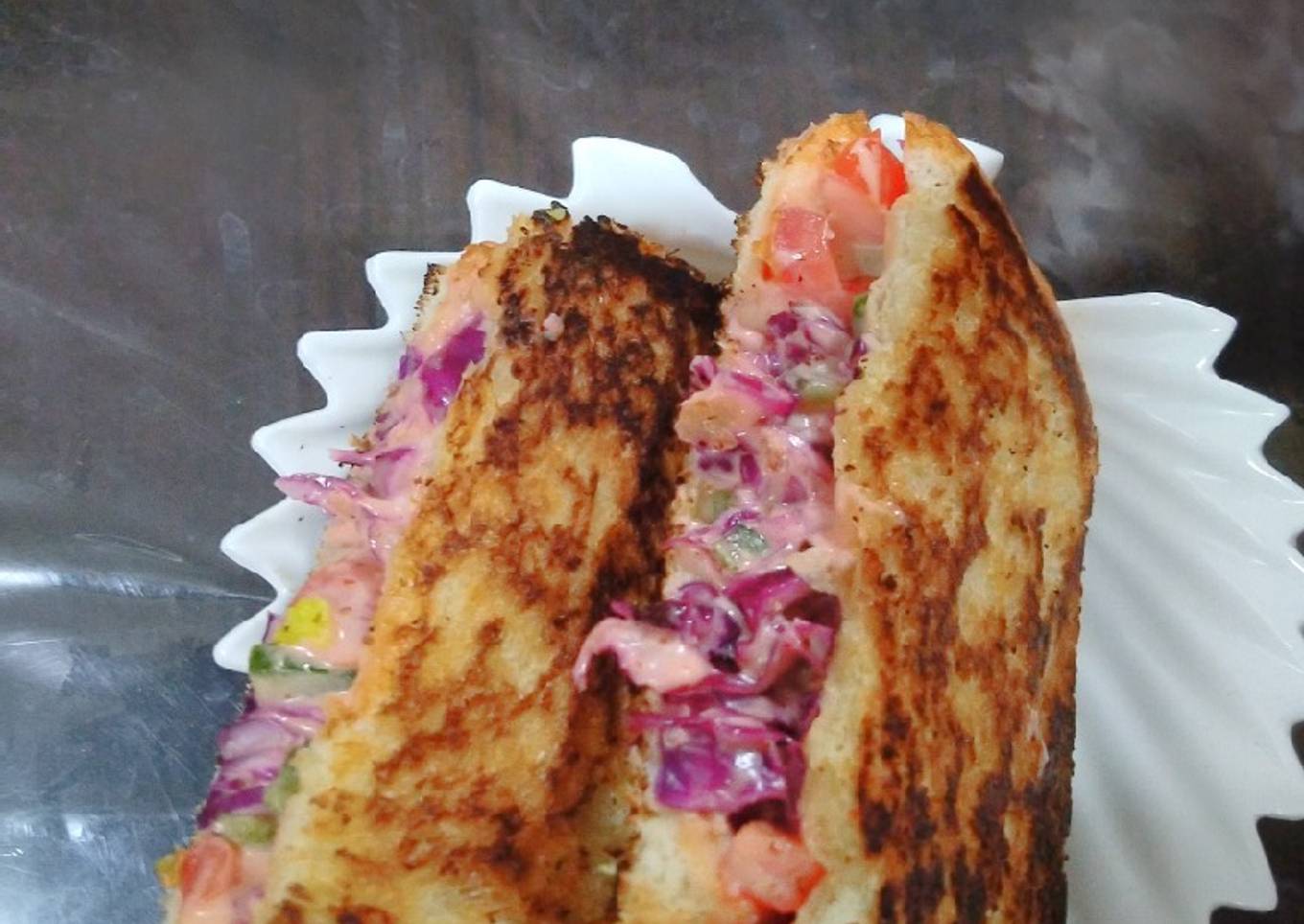 Gujju's Vegetable Mayo sandwich