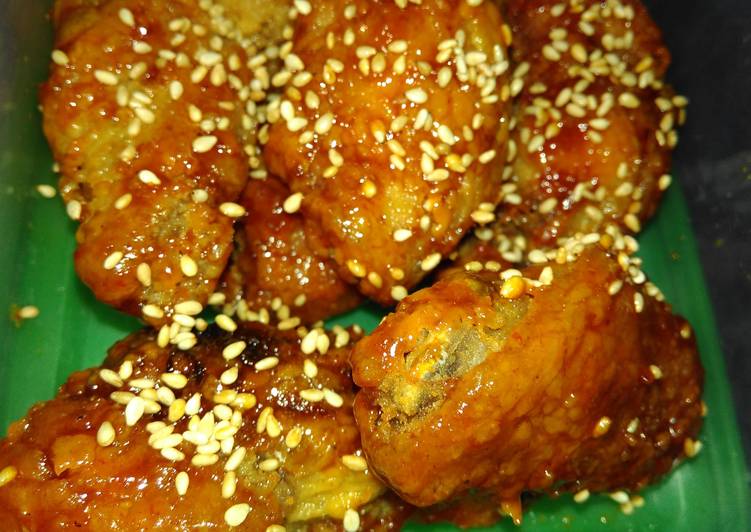 Recipe of Quick Korean chicken wings (bonchon-alike)