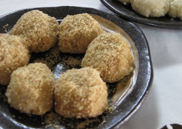 Steps to Make Any-night-of-the-week Okara Mochi with Rice Bran