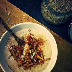 A picture of Banana & Tofu Breakfast Bowl.