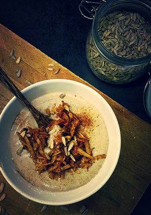 A picture of Banana & Tofu Breakfast Bowl.