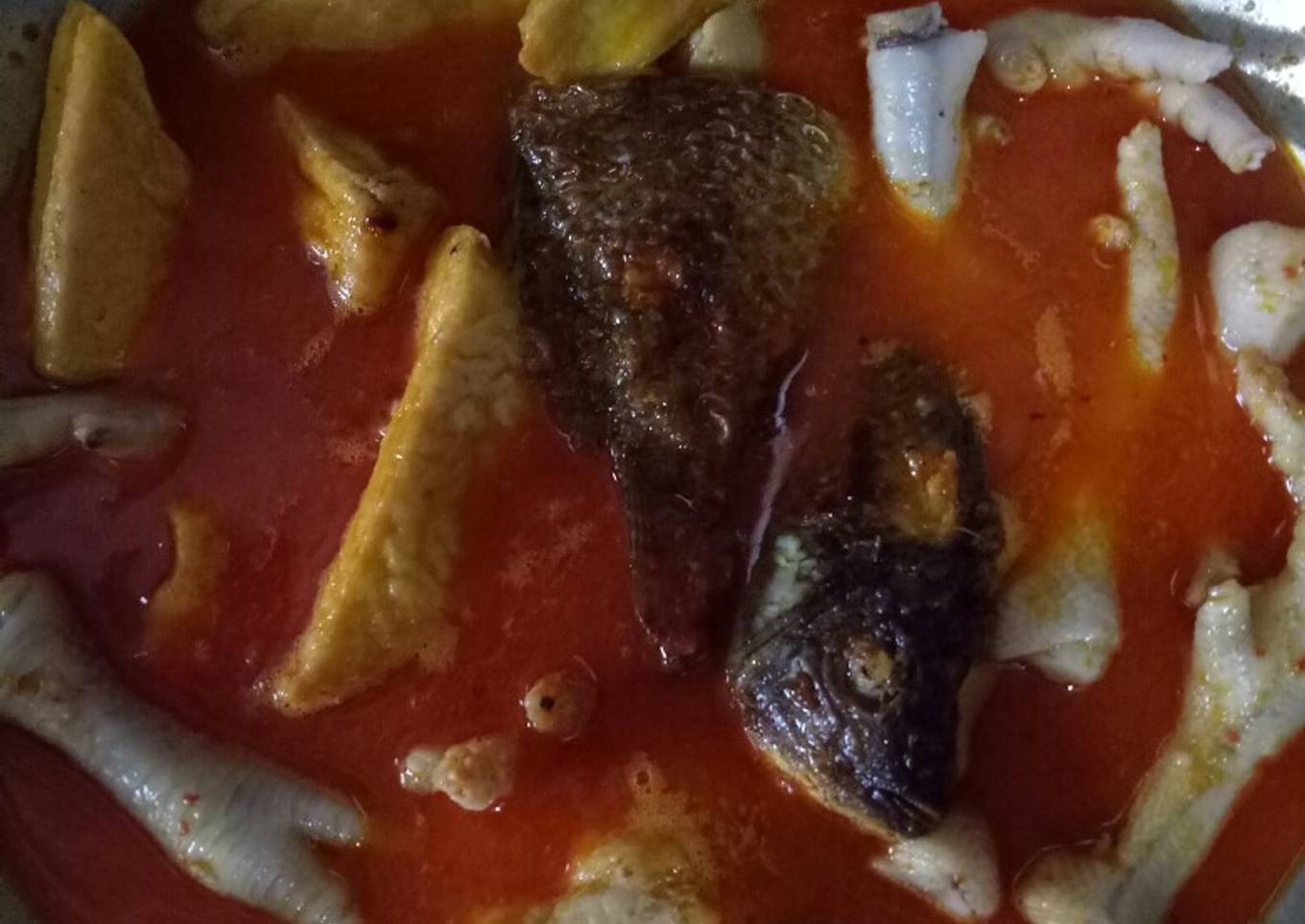 RICA IKAN MUJAER CETAH (ceker tahu)