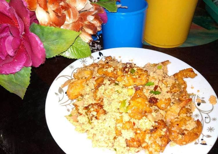 Resep Udang telur asin simple Anti Gagal