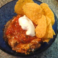 A picture of Bean Dip Casserole.