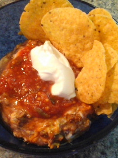 A picture of Bean Dip Casserole.