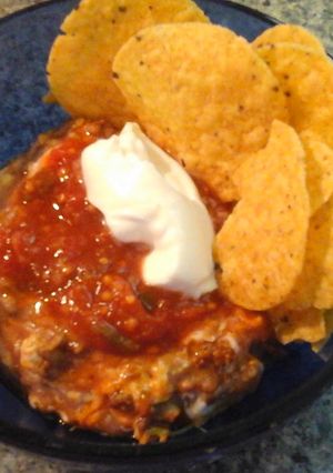 A picture of Bean Dip Casserole.