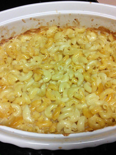 A picture of Nana's mac and cheese.