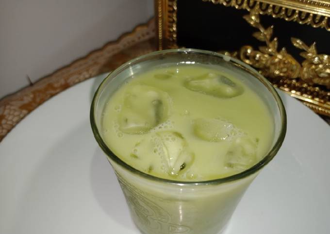 Ice green tea foto resep utama