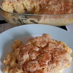 A picture of Vickys Baked Mac 'n' Cheese, GF DF EF SF NF.