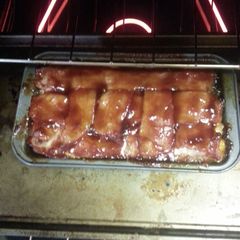 A picture of Bbq bacon meatloaf.