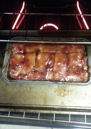 A picture of Bbq bacon meatloaf.