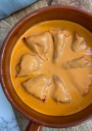 Una foto de Pimientos del piquillo rellenos de atún
