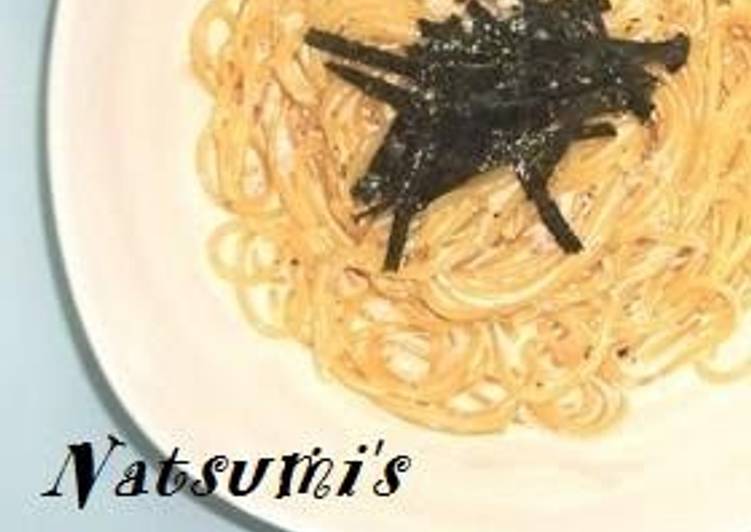 Recipe of Super Quick Mentaiko Butter Cream Pasta