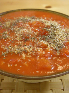 A picture of Noodles in Tomato Sauce Made with Instant Ramen.