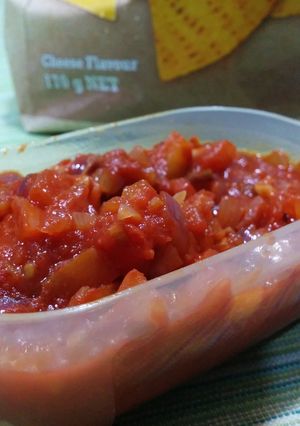 A picture of Salsa for nachos.