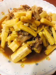 รูปของ ผัดข้าวโพดอ่อน น้ำมันหอย