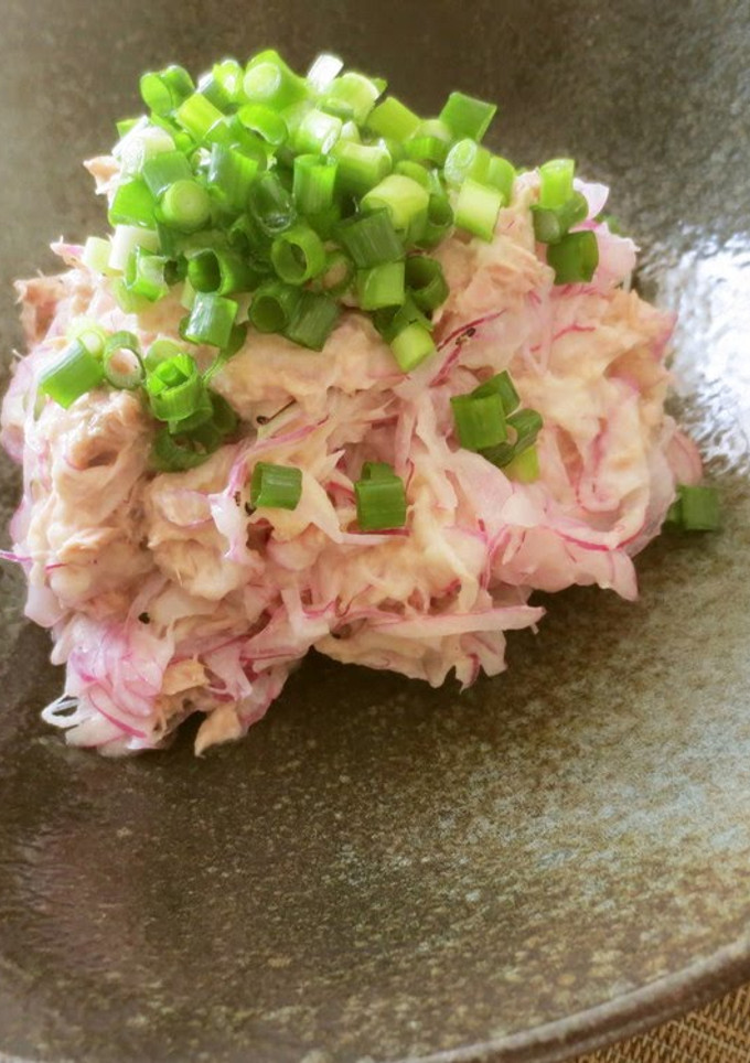 A picture of Colorful and Refreshing Red Onion Salad.