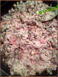 A picture of YMUSTUHATE my pork fried rice.
