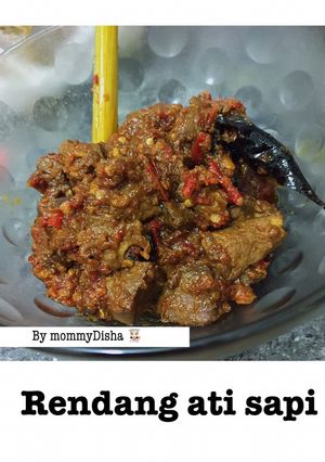 Foto resep Rendang ati sapi pedas enak