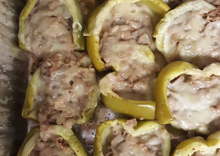 Simple Way to Make Favorite Exquisite Kuisines philly Cheese stuffed peppers