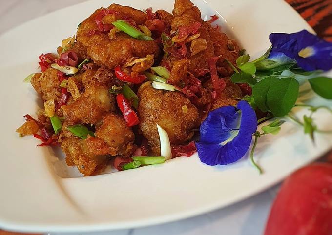 282. Ayam Popcorn Goreng Bawang Kecombrang