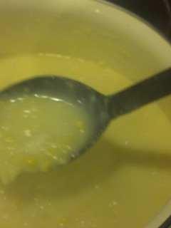 A picture of Paw's Corn soup.
