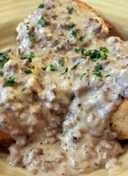 Meaty Biscuits and Gravy