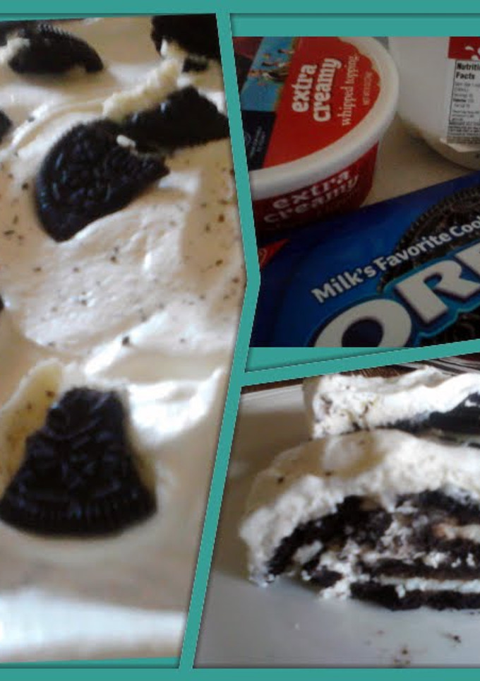 A picture of Icebox Oreo cake.