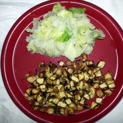 A picture of Buttery garlic tofu.