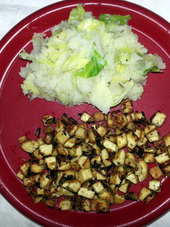 A picture of Buttery garlic tofu.