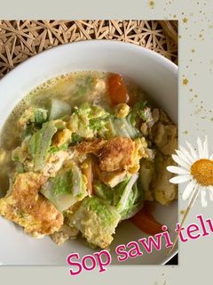 Foto resep Sop sawi telur