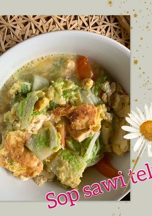 Foto resep Sop sawi telur