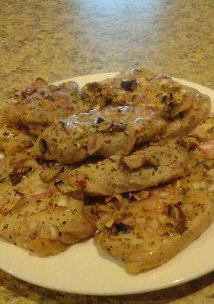 A picture of Yum! my fav Porkchops.
