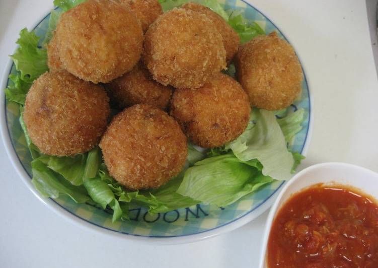 Simple Way to Prepare Quick Let Your Rice Cooker Do the Work! Rice Croquettes