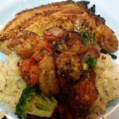 A picture of Seared Tilapia & Shrimp.
