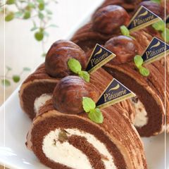 A picture of Chocolate Mont Blanc Roll.