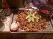 A picture of pulled pork nachos