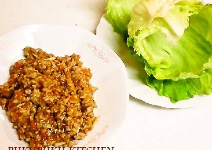 Recipe of Ultimate Chinese-style Ground Meat Lettuce Wrap