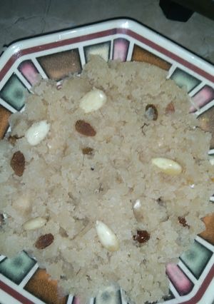 A picture of Soji ka halwa.