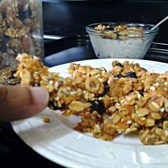 A picture of Carrot n cherrios granola.