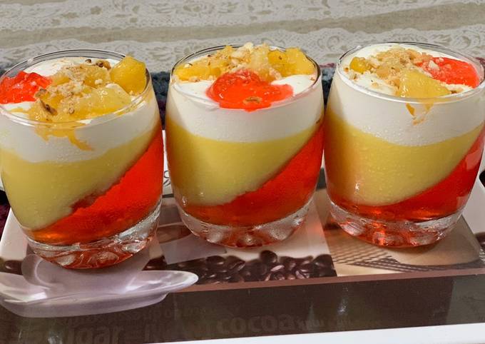 Recipe of Homemade Mango custard shots