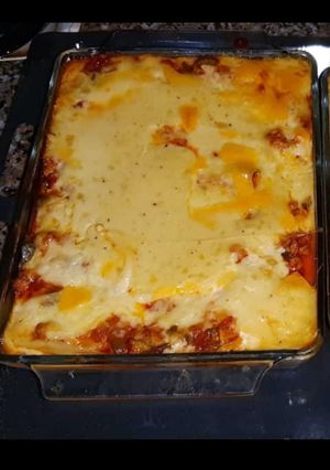 A picture of Chicken lasagna.
