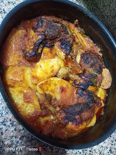 صورة لوصفة صينيه بطاطس بالفراخ 😋