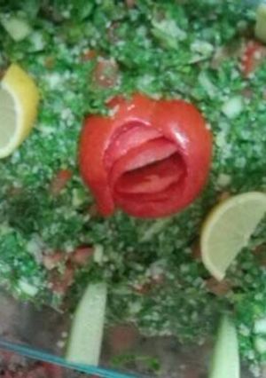 صورة لوصفة تبولة على الطريقه اللبنانية روعه