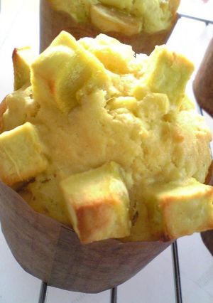 A picture of Muffins Made With Sweet Potatoes and Pancake Mix.