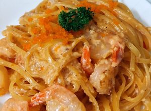 รูปของ สปาเก็ตตี้ครีมไข่กุ้ง